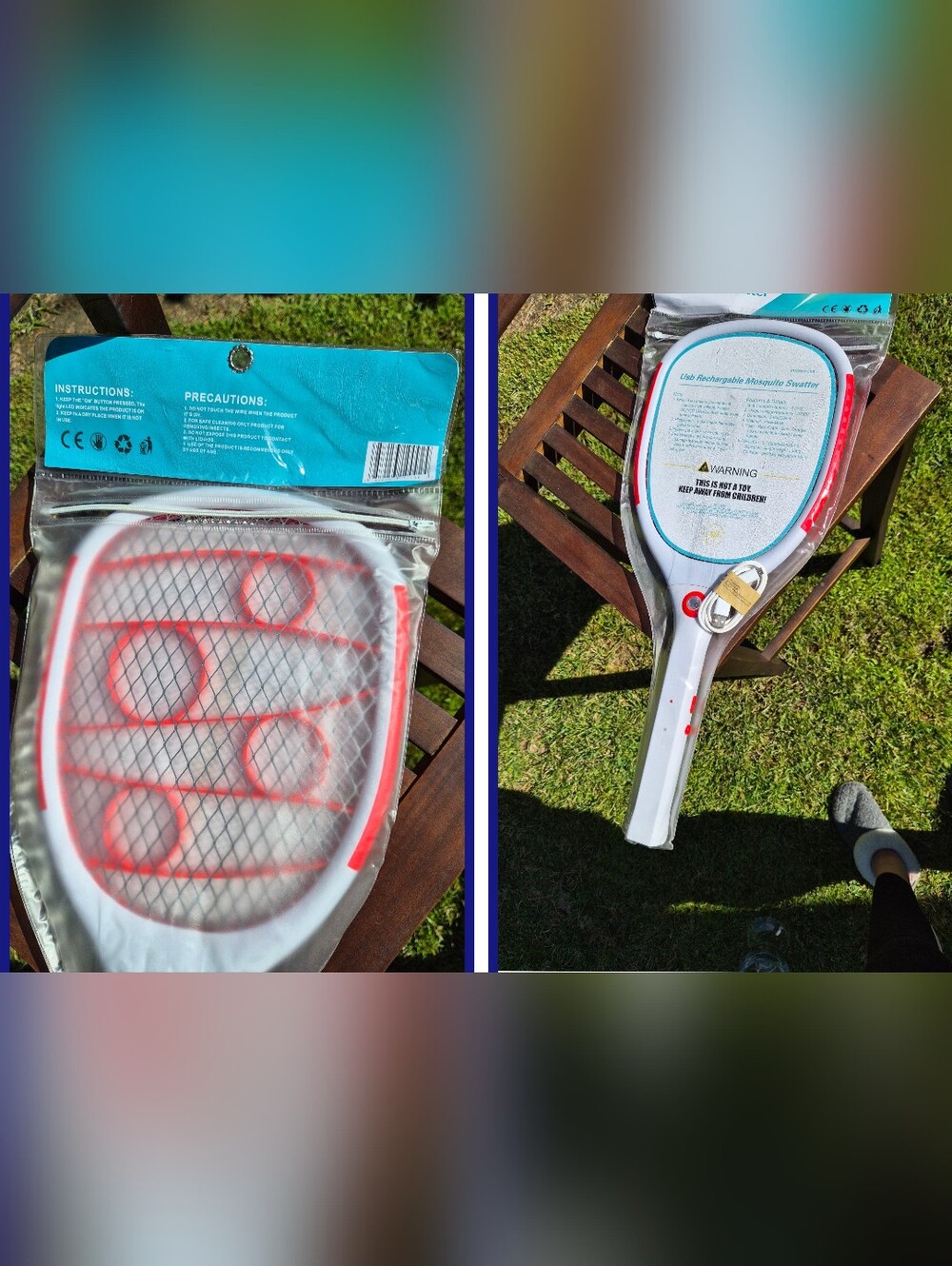 ⚡️Electronic Fly Swatter Bug Zapper Racket 🆕 NIP